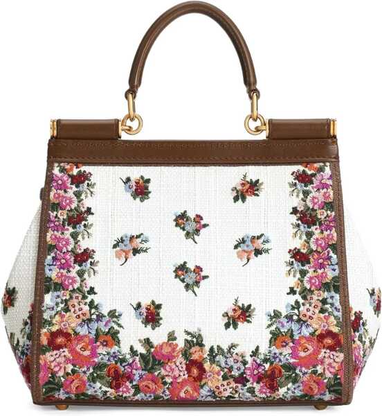 Genti de mana Dolce & Gabbana Embroidered Sicily Bag Medium WHITE Femei (BM 19746626) 3