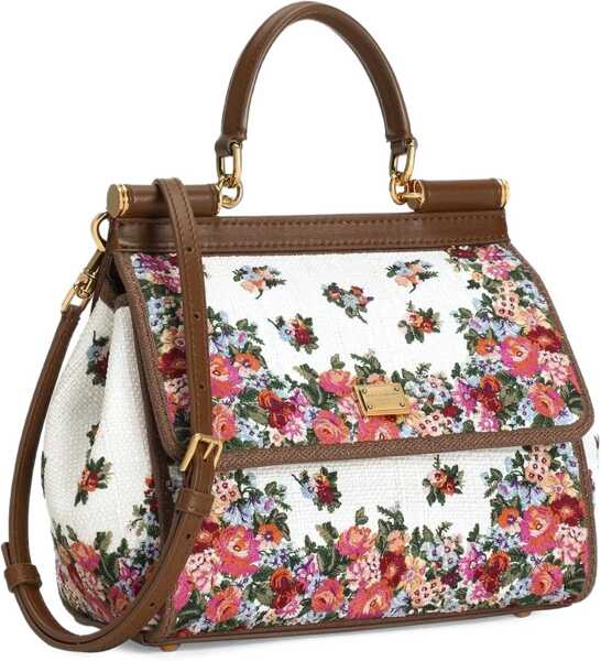 Genti de mana Dolce & Gabbana Embroidered Sicily Bag Medium WHITE Femei (BM 19746626) 4