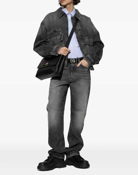 Bomber jacket Versace Stone-Wash Denim Bomber Jacket GREY Barbati (BM 19746647) 2