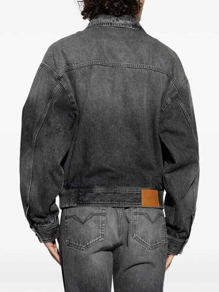 Bomber jacket Versace Stone-Wash Denim Bomber Jacket GREY Barbati (BM 19746647) 4