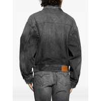 Geci pentru Barbati - Bomber jacket Versace Stone-Wash Denim Bomber Jacket GREY Barbati (BM 19746647) - B-mall.ro