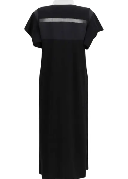 Rochii Sacai Cotton jersey midi Dress BLACK Femei (BM 19746662) 2