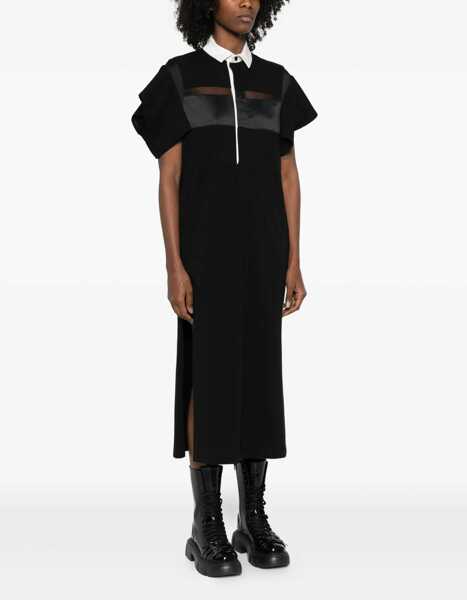 Rochii Sacai Cotton jersey midi Dress BLACK Femei (BM 19746662) 3