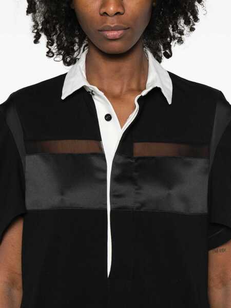 Rochii Sacai Cotton jersey midi Dress BLACK Femei (BM 19746662) 5