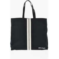 Genti de mana Cotton Tote Bag With Contrast Band And Leather Handles Barbati
