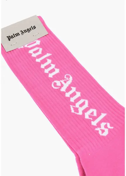 Sosete Palm Angels Fluorescent Socks With Contrast Logo Pink Femei (BM 19746701) 2