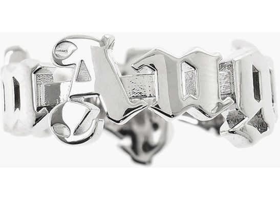 Inele Palm Angels Silver-Effect Logo Ring Silver Barbati (BM 19746704) 2