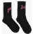 Palm Angels Stretch Cotton Socks With Contrast Logo Black