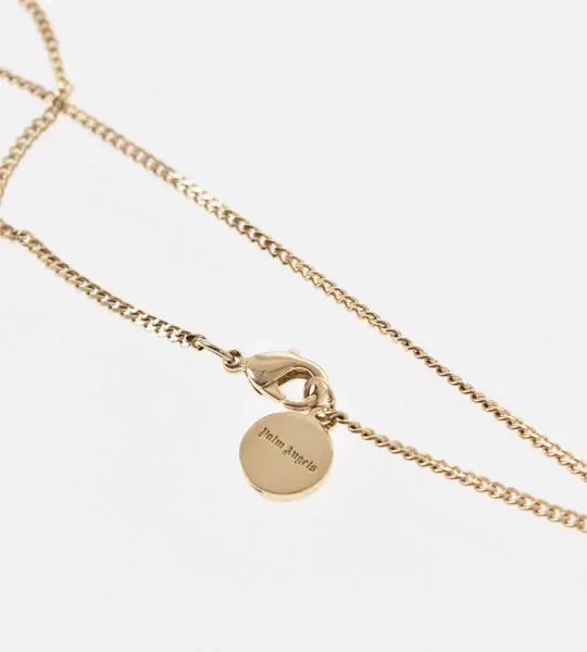 Coliere Palm Angels Brass Chain Necklace With Pendant Gold Femei (BM 19746722) 3