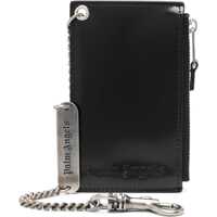 Portofele Glossy Leather Card Holder With Tone-On-Tone Logo Barbati