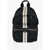 Palm Angels Maxi Cotton Backpack With Leather Trim Black