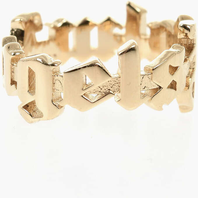 Inele Palm Angels Gold-Tone Logo Ring Gold Femei (BM 19746749) 3