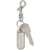 Palm Angels Metal Keychain Paradise Palm With Carabiner Silver