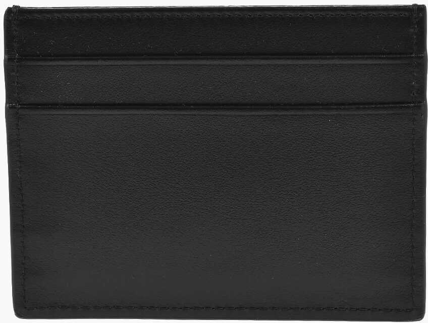 Portofele Palm Angels Leather Cardholder With Contrasting Logo Black Barbati (BM 19746767) 2