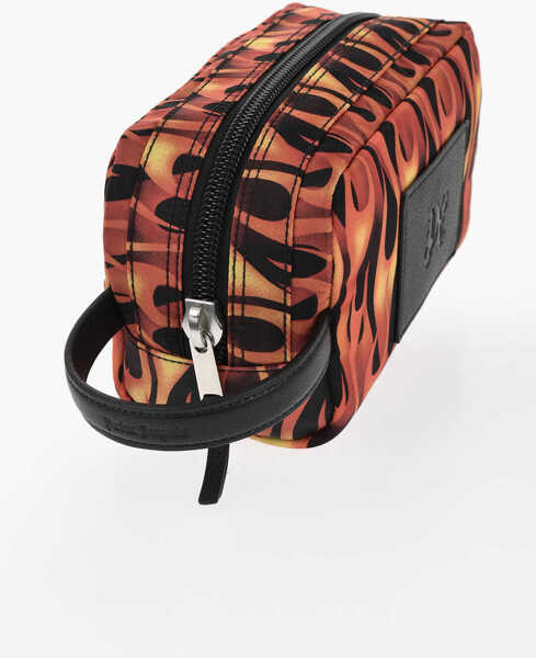 Genti de mana Palm Angels Nylon Toiletry Bags With Flame Print And Leather Trim Multicolor Barbati (BM 19746770) 2