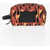Palm Angels Nylon Toiletry Bags With Flame Print And Leather Trim Multicolor