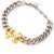 Palm Angels Chain Bracelet With Contrasting Monogram Silver