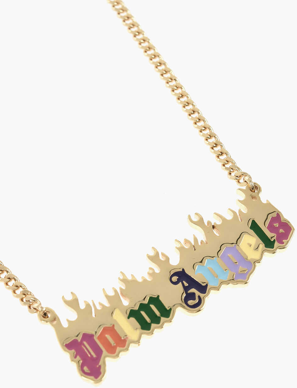 Coliere Palm Angels Brass Necklace Burning Logo With Gold-Tone Finish Gold Barbati (BM 19746782) 2