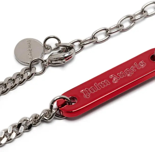 Bratari Palm Angels Chain Bracelet With Logo Plate Silver Barbati (BM 19746788) 3