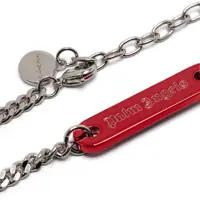 Bijuterii Palm Angels pentru Barbati - Bratari Palm Angels Chain Bracelet With Logo Plate Silver Barbati (BM 19746788) - B-mall.ro