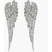 Cercei Earrings Wings Strass Silver - Transpare Femei