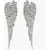 Palm Angels Earrings Wings Strass Silver - Transpare Silver
