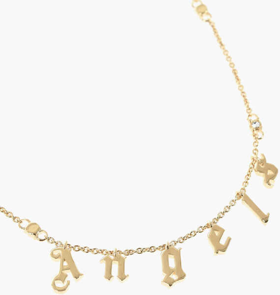 Coliere Palm Angels Gold-Effect Necklace With Logo Pendants Gold Femei (BM 19746797) 2