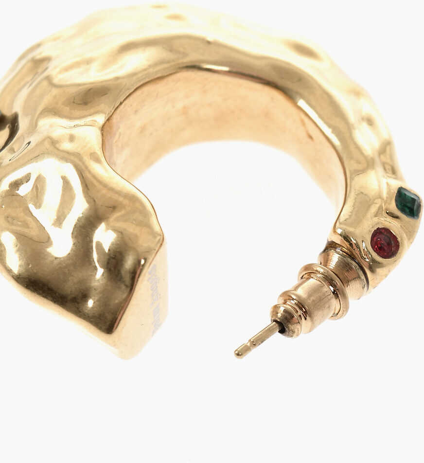 Cercei Palm Angels Earrings Melted Strass Gold - Multicolor Gold Femei (BM 19746803) 3