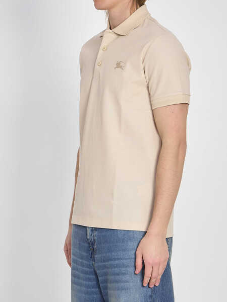 Tricouri Polo Burberry Cotton Piqu Polo Shirt BEIGE Barbati (BM 19747064) 2