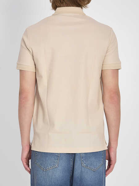Tricouri Polo Burberry Cotton Piqu Polo Shirt BEIGE Barbati (BM 19747064) 4