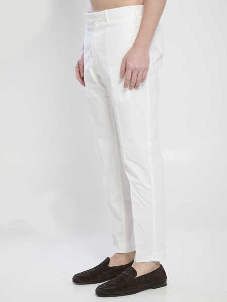 Pantaloni casual PT TORINO Rebel Stretch Cotton Pants WHITE Barbati (BM 19747067) 2