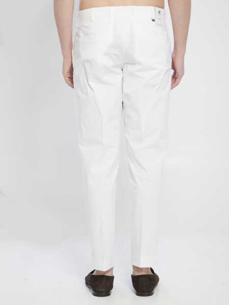 Pantaloni casual PT TORINO Rebel Stretch Cotton Pants WHITE Barbati (BM 19747067) 4