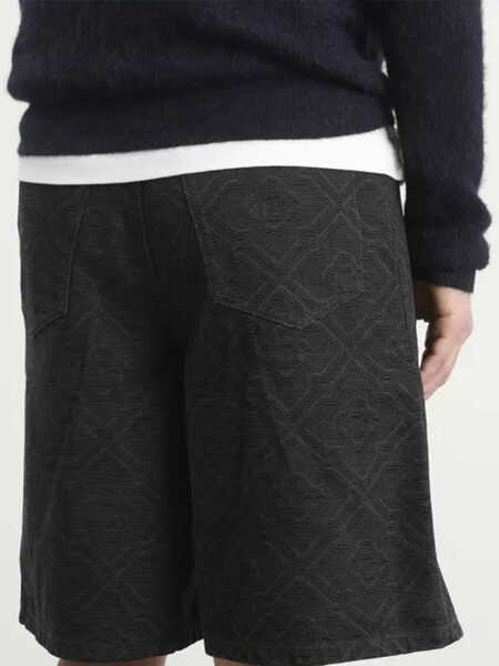 Pantaloni scurti Casablanca Laser Monogram Denim Shorts BLACK Barbati (BM 19747070) 3