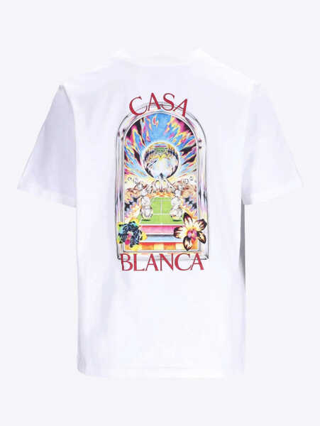 Tricouri Casablanca Tennis Landscape Print T-Shirt WHITE Barbati (BM 19747076) 2