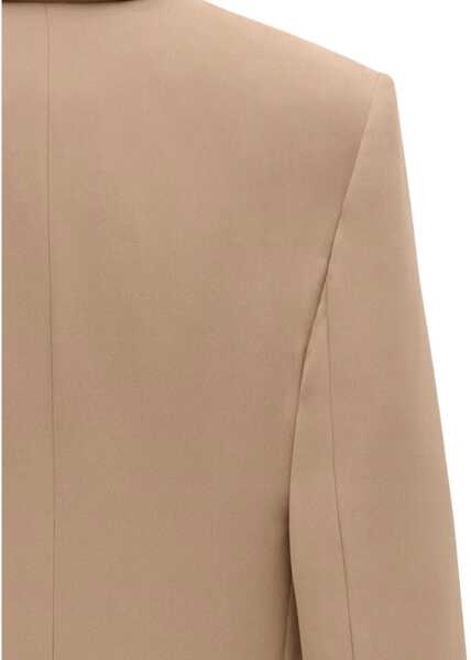 Sacouri Saint Laurent Silk Blazer CAPPUCCINO Femei (BM 19747088) 4