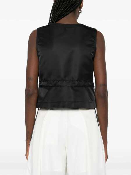Veste casual Sacai Twill Vest BLACK Femei (BM 19747097) 4