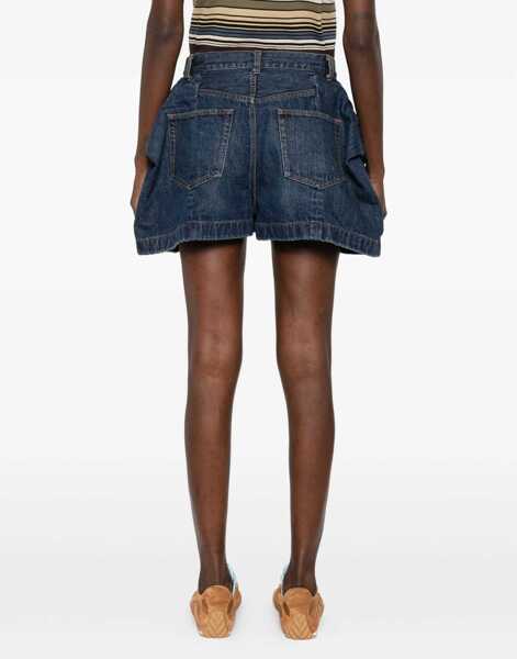 Pantaloni scurti Sacai Denim Shorts BLUE Femei (BM 19747100) 4