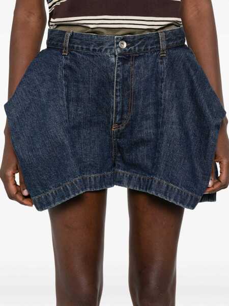 Pantaloni scurti Sacai Denim Shorts BLUE Femei (BM 19747100) 5