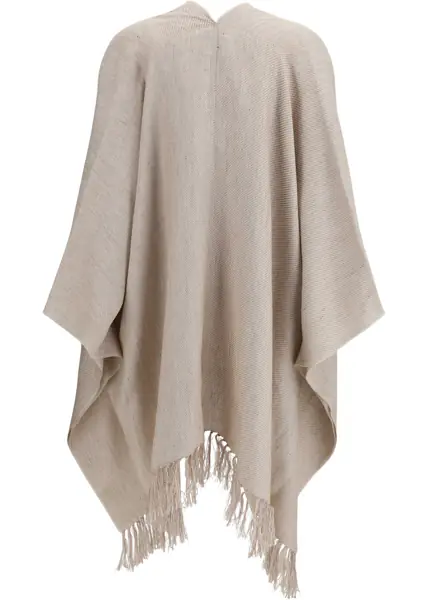 Paltoane Brunello Cucinelli Open Poncho BEIGEPLATINO Femei (BM 19747106) 2