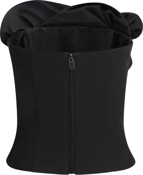 Topuri Magda Butrym Wool and silk corset Top with sculptural neckline BLACK Femei (BM 19747109) 2