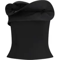 Topuri Wool and silk corset Top with sculptural neckline Femei