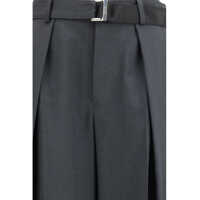 Pantaloni Sacai Dama - Pantaloni casual Sacai Oversized Pants GRAY Femei (BM 19747112) - B-mall.ro