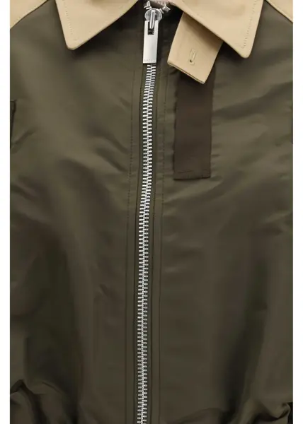 Jachete Sacai Cotton and nylon Bomber Jacke D/KHAKI/BEIGE Femei (BM 19747142) 3