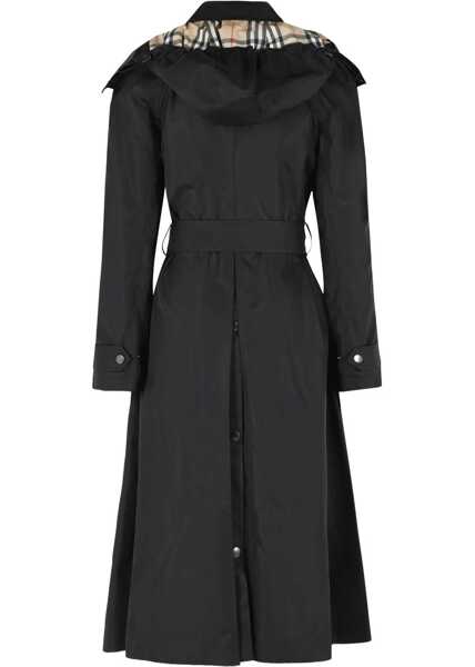 Paltoane Burberry Long nylon Car Coat with hood BLACK Femei (BM 19747148) 2
