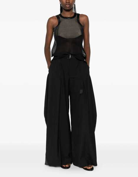 Pantaloni casual Sacai Oversized Pants BLACK Femei (BM 19747154) 2