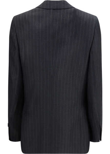 Sacouri Ferragamo Double-breasted pinstripe Blazer GRIGIO/MARRONE Femei (BM 19747160) 2