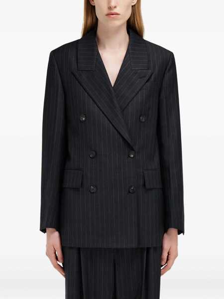 Sacouri Ferragamo Double-breasted pinstripe Blazer GRIGIO/MARRONE Femei (BM 19747160) 3