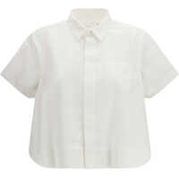 Camasi casual Cropped cotton Shirt Femei