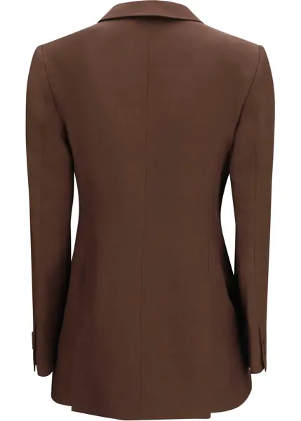 Sacouri P.A.R.O.S.H. Double-breasted Blazer in a ribbed fabric MARRONE Femei (BM 19747175) 2