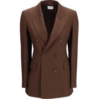 Sacouri Double-breasted Blazer in a ribbed fabric Femei